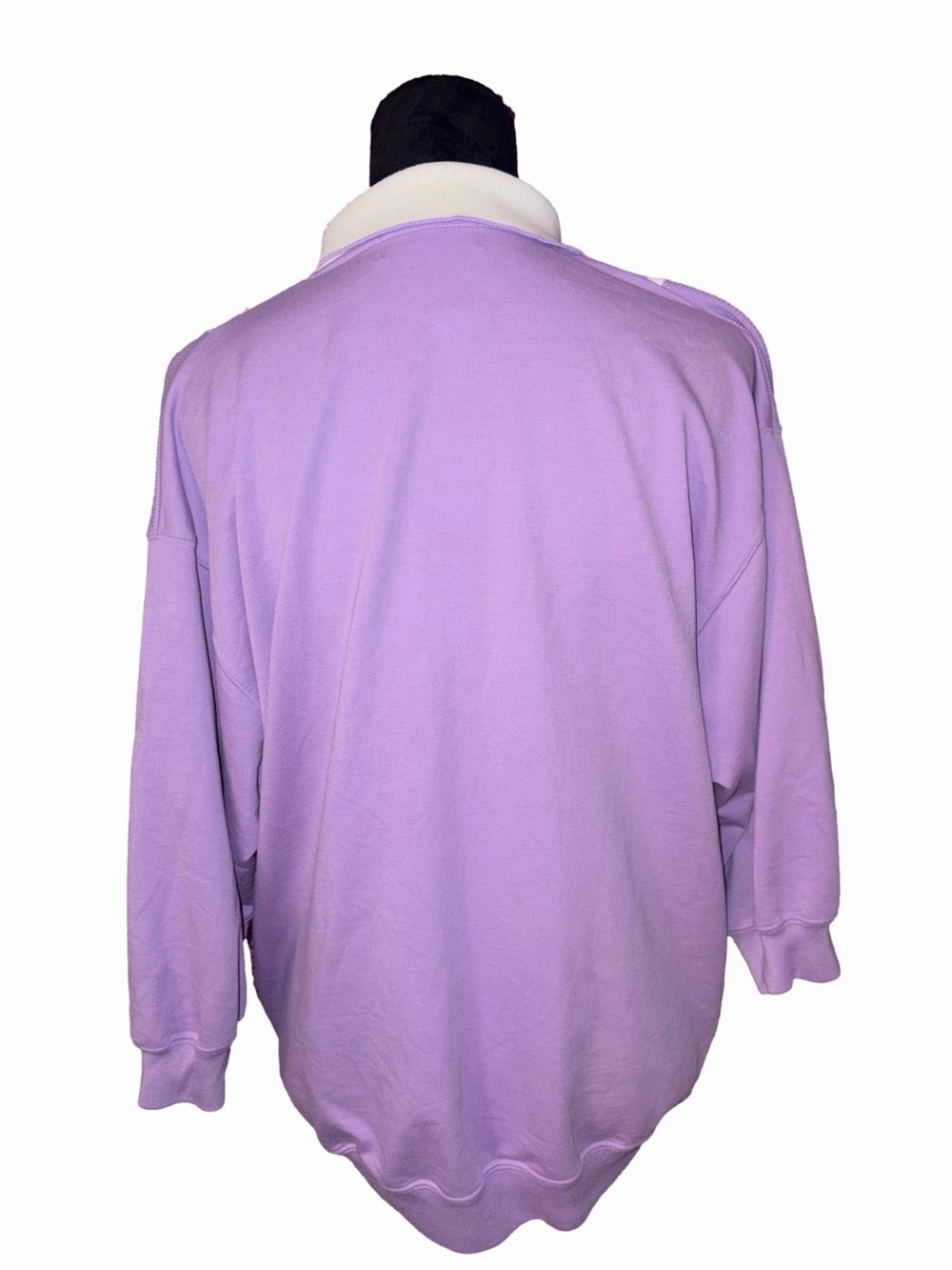 🆕💜Blast Lavender Embroidered Half Zip Sweatshirt Women’s 1X Plus - Picture 3 of 11